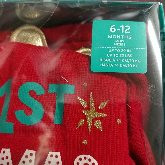 Mickey Mouse & Friends My 1st Christmas Beanie Set 6-12M Baby Hat Socks Diaper - Picture 4 of 11